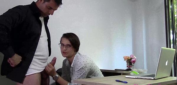  Horny Young Secretary CUM In Mounth With Her Office BOSS 4k
